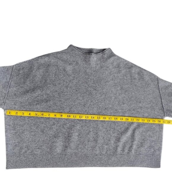 Anthropologie Pilcro The Alani 100% Cashmere Sweater, Grey, Mock Neck, Size MP - Picture 6 of 8